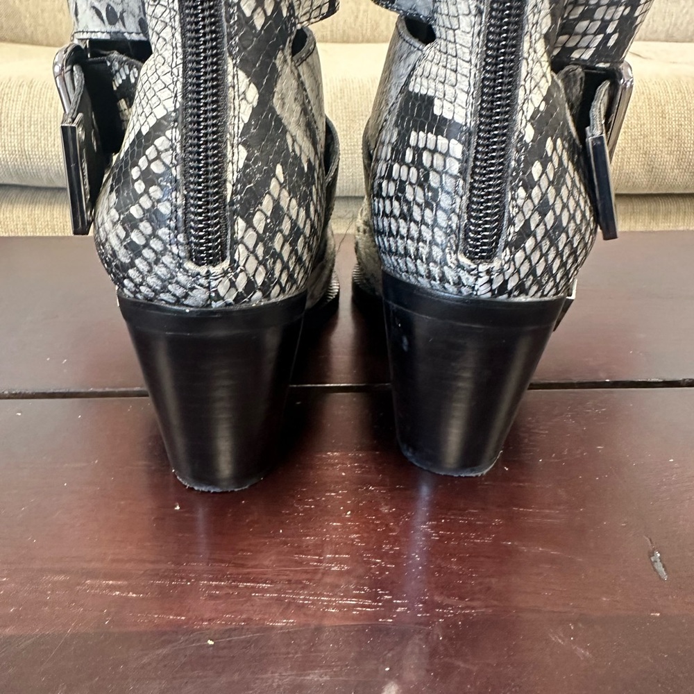 Jeffrey Campbell Pointed Python-Print Buckle Boot… - image 9